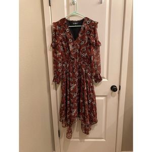 Sam Edelman Long-sleeve Floral Fanciful Flower Dress